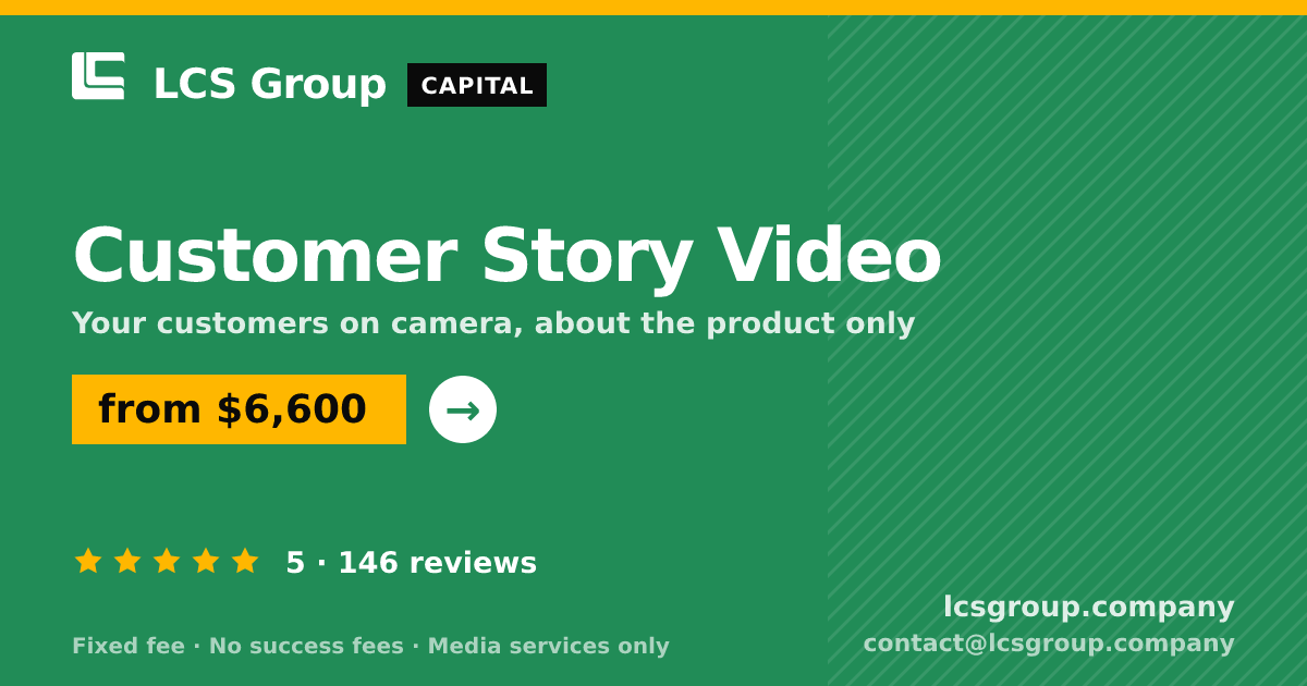 Customer Story Video — from $6,600, rated 5/5 across 146 reviews. LCS Group Company.